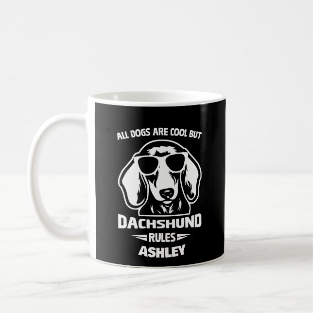 Caneca De Café Dachshund Ordena Que Todos Os Cães São Legal Mas (Esquerda)