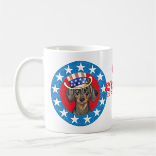 Caneca De Café Dachshund Patriótico