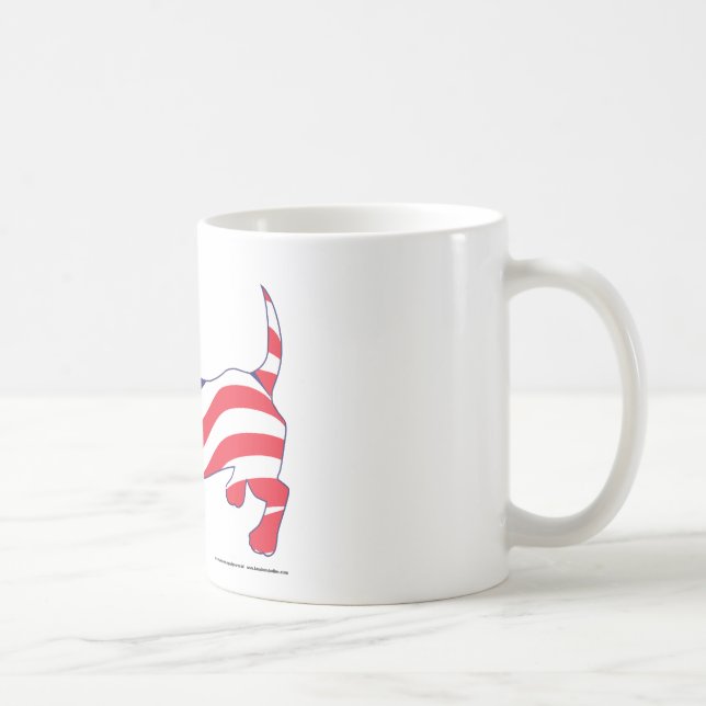 Caneca De Café Dachshund Patriótico (Direita)
