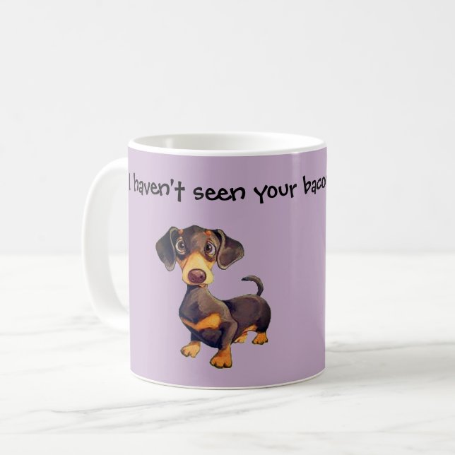 Caneca de café Dachshund Presente engraçado do cão (Frente Esquerda)