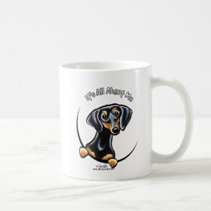 Caneca De Café Dachshund preto de Tan seu toda aproximadamente