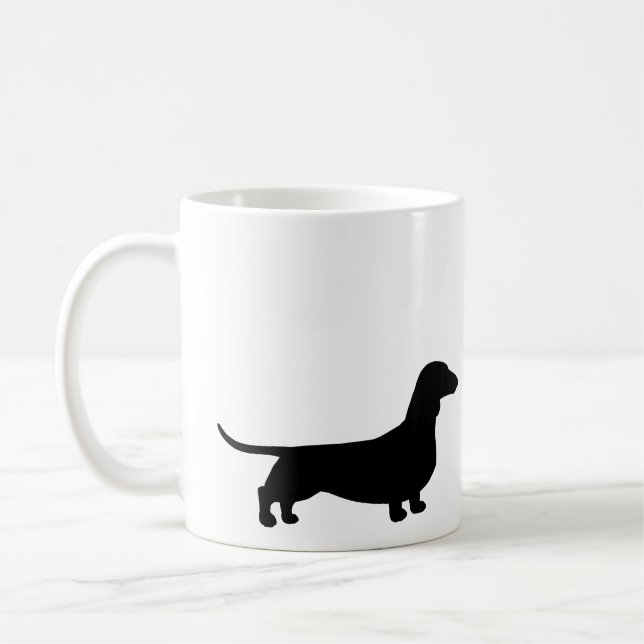 Caneca De Café Dachshund Silhouettes Wiener Dog Lover's (Esquerda)