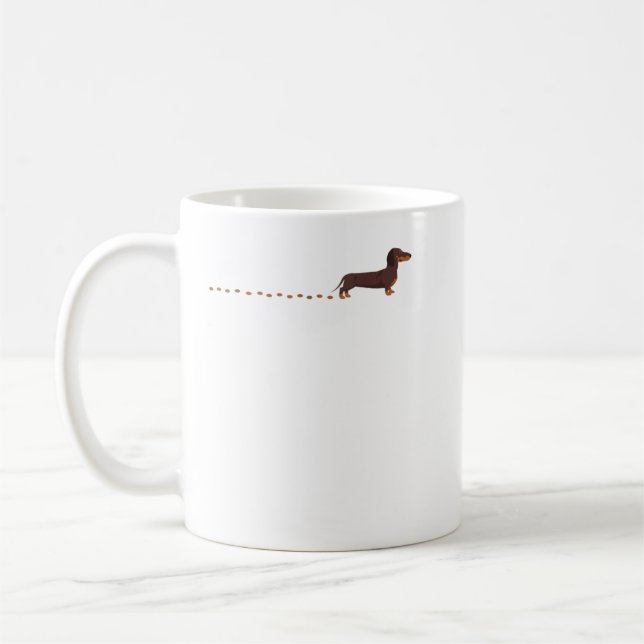 Caneca De Café Dachshund Traces Dachshund Top T-Shirt (Esquerda)