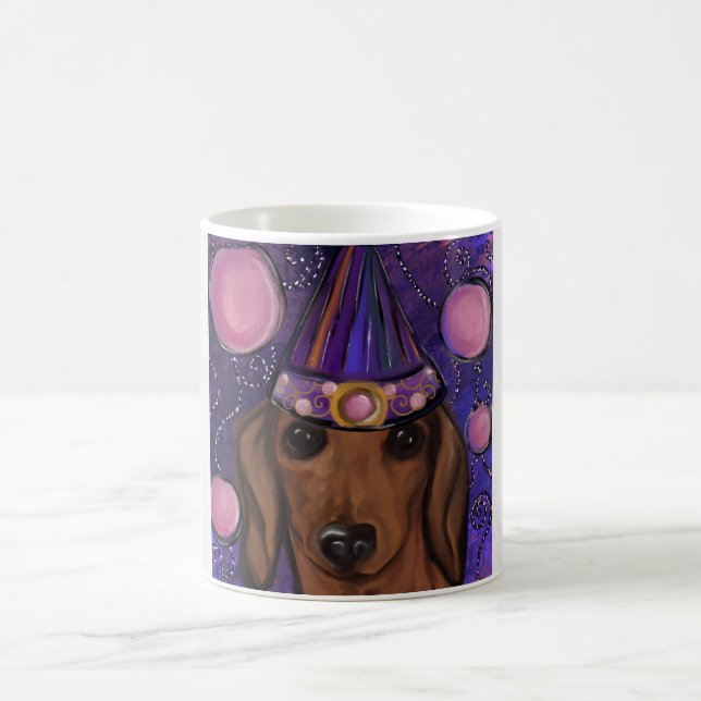 Caneca De Café Dachshund Vermelho (Centro)