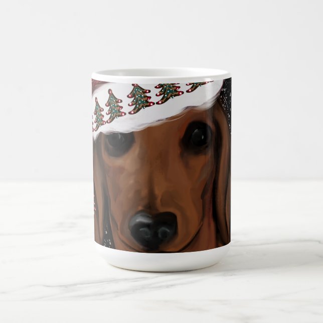 Caneca De Café Dachshund Vermelho  (Centro)