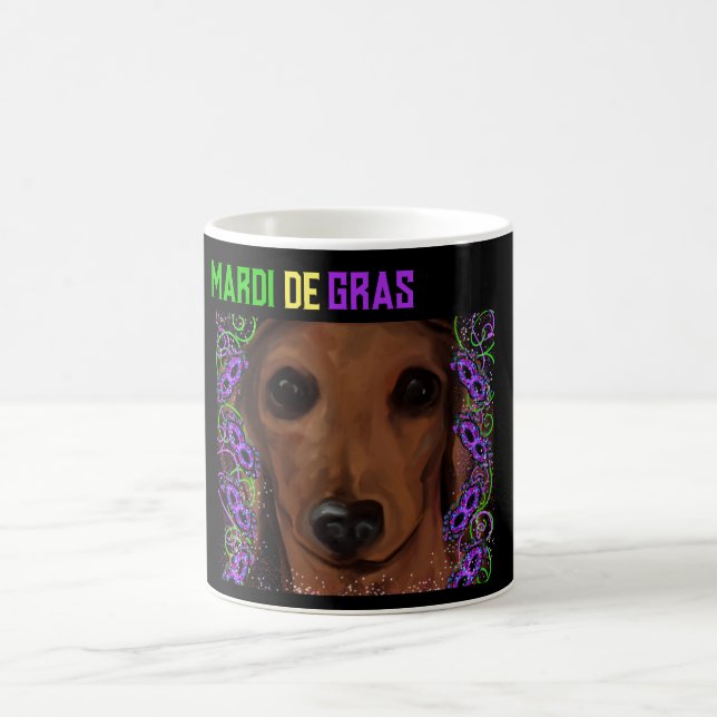 Caneca De Café Dachshund Vermelho (Centro)