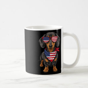 Caneca De Café Dachshund Wiener EUA Bandeira EUA 4 De Julho Améri