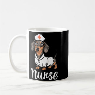 Caneca De Café Dachshunds Enfermeiros Vestidos Adoráveis Enfermei