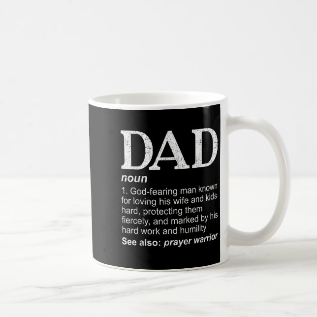 Caneca De Café Dad Definition Father's Day Daddy Christian Dad  (Direita)