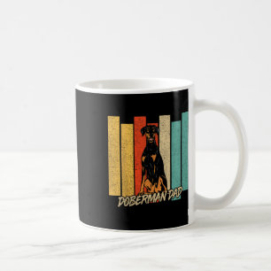 Caneca De Café Dad Doberman de orelha natural vintage dono do cão