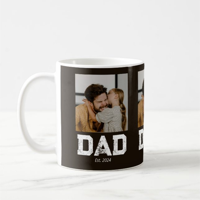 Caneca De Café Dad Established Bold Dad Black 3 Photo (Esquerda)