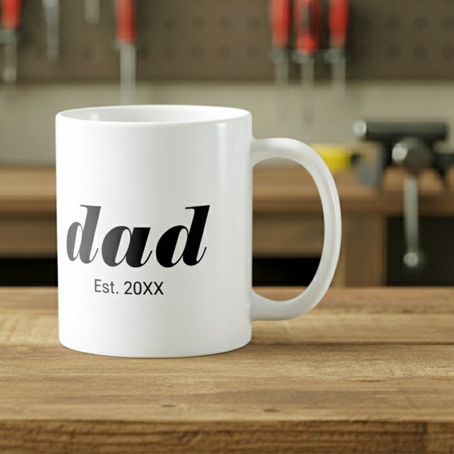 Caneca De Café Dad Established New Dad Gift (Criador carregado)