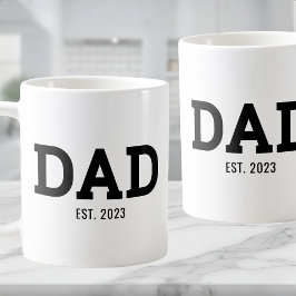 Caneca De Café Dad Established New Dad Gift