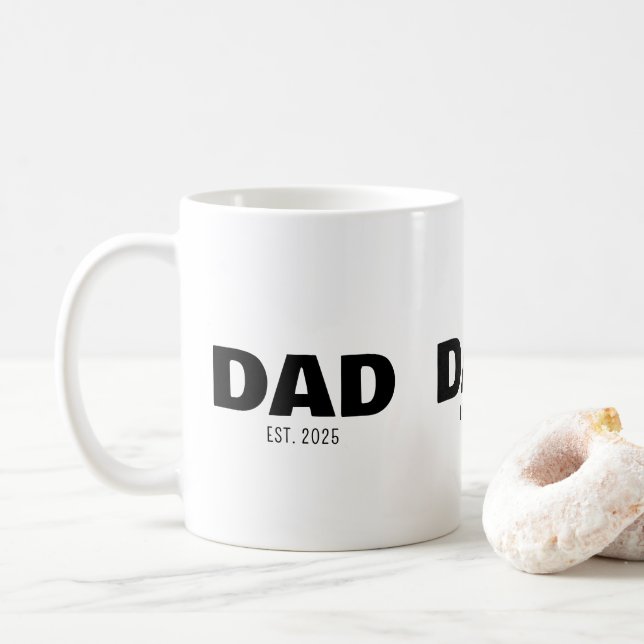Caneca De Café Dad Established New Dad Gift (Com Donut)
