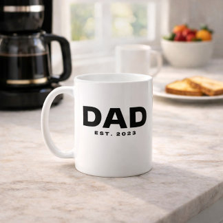 Caneca De Café Dad Established New Dad Gift Mug