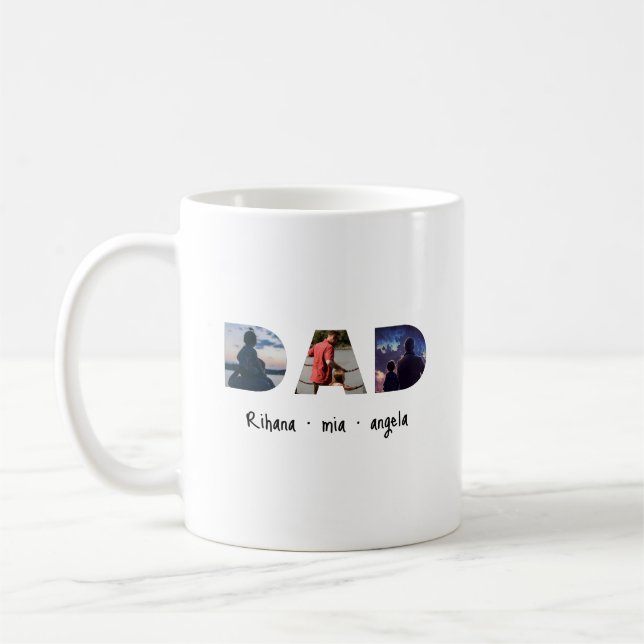 Caneca De Café Dad Father's day personalized photo gift  (Esquerda)