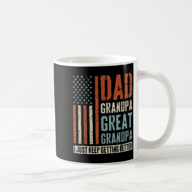 Caneca De Café Dad Grandpa Great Grandpa  (Direita)