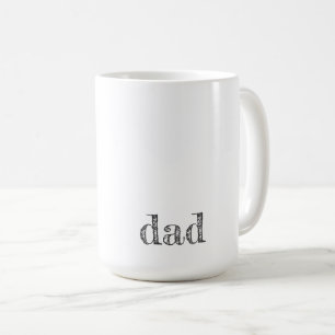 Caneca De Café DAD Tipografia Moderna Dia dos Pais Alegria Crianç
