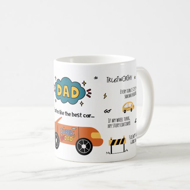 Caneca De Café Dad You're Like the Best Car (Frente Esquerda)