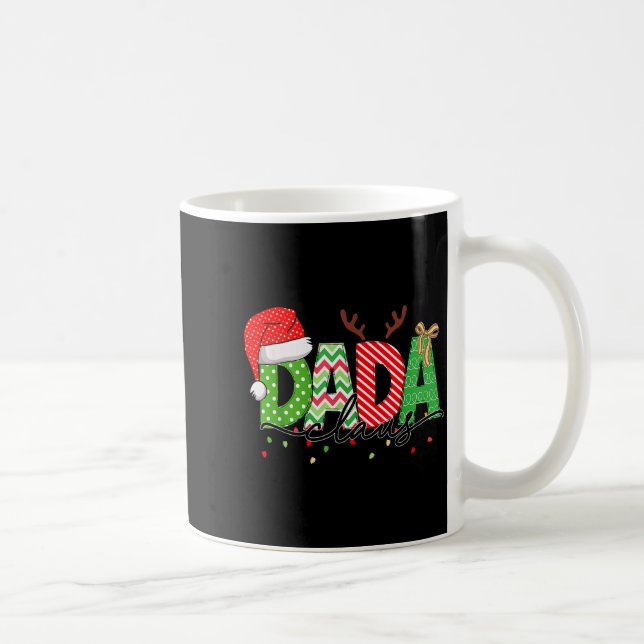 Caneca De Café Dada Claus Christmas Lights Pajama Family Matching (Direita)