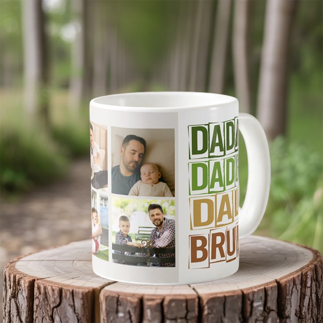Caneca De Café Dada Pai Pai Bruh 4 Foto (Photo mug for dad)