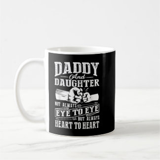 Caneca De Café Daddy And Daughter Not Always Eye To Eye But Heart