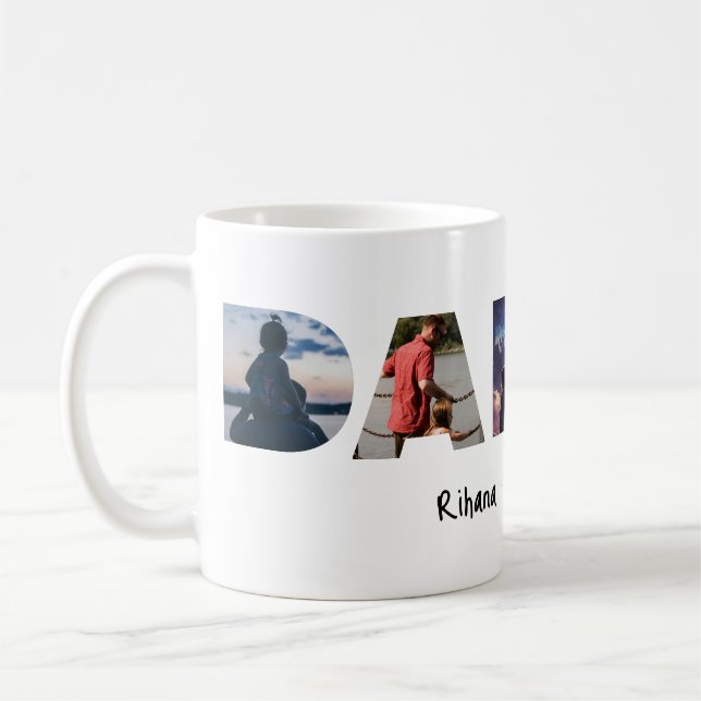 Caneca De Café Daddy Father's day personalized photo gift  (Esquerda)