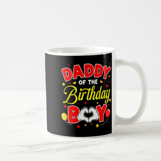 Caneca De Café Daddy Of The Birthday Boy Matching Dad Son Family  (Direita)