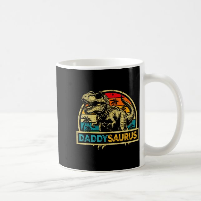 Caneca De Café Daddysaurus T Rex Dinosaur Daddy Saurus Family Mat (Direita)