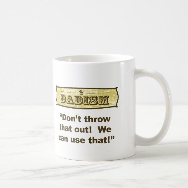 Caneca De Café Dadism - não jogue isso para fora! (Direita)