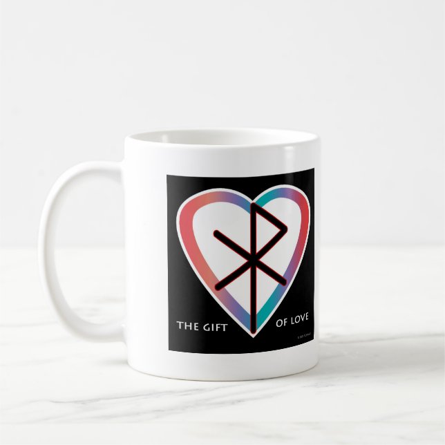 Caneca De Café Dádiva do Amor Bindrune (Esquerda)