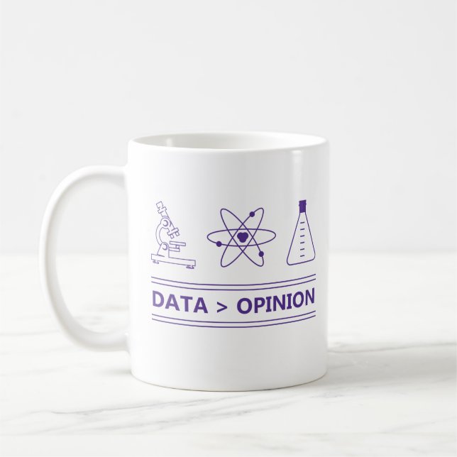 Caneca De Café Dados > ciência da opinião (Esquerda)