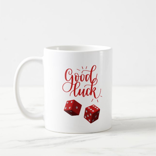 Caneca De Café dados do dia de sorte (Esquerda)