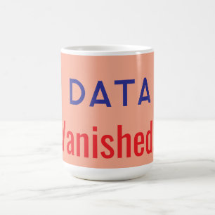 Caneca De Café Dados tapetes de texto desaparecido