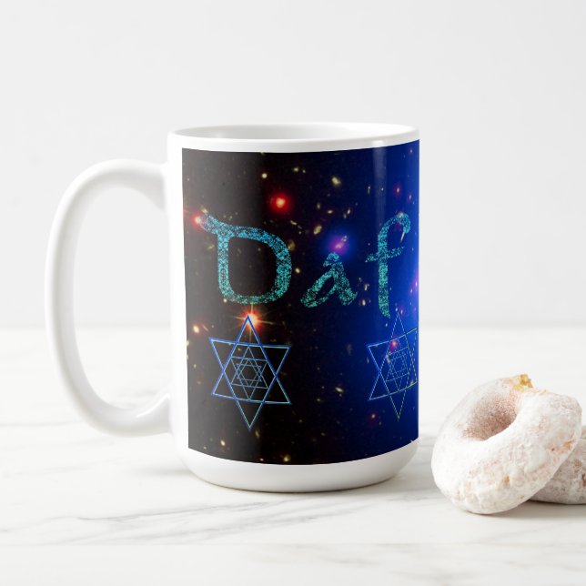Caneca De Café Daf Yomi Stars and Space (Com Donut)