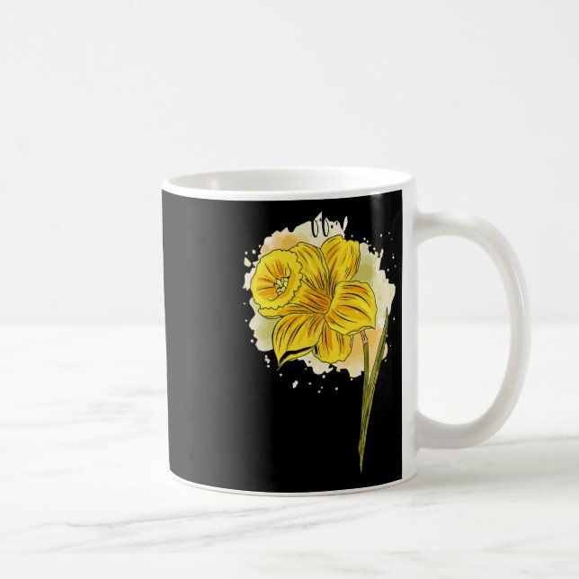 Caneca De Café Daffodil Daffodils Flores Primavera Floral Da (Direita)