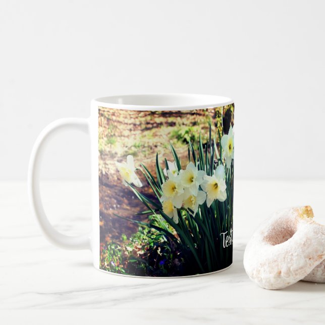 Caneca De Café Daffodils Por Brook Personalizado (Com Donut)