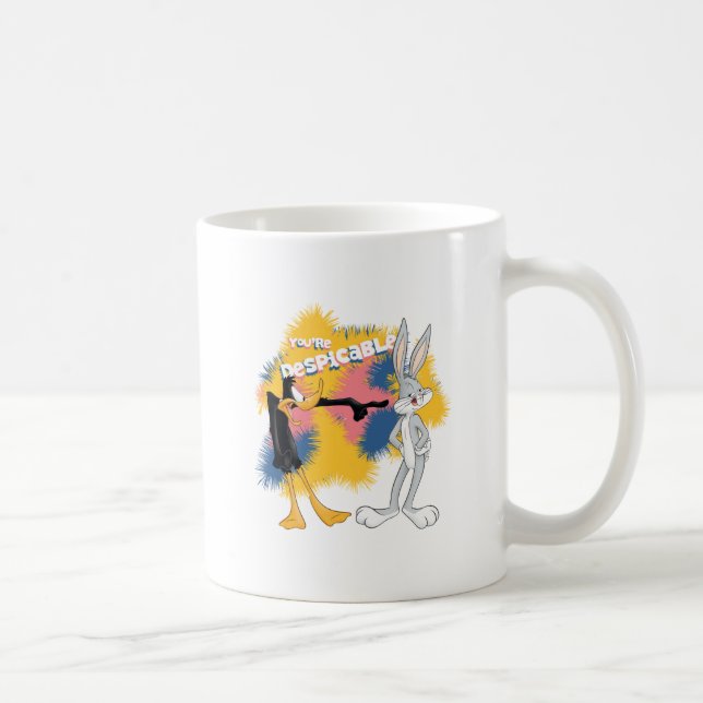 Caneca De Café DAFFY DUCK™ e INSETOS BUNNY™ "Você é desprezível" (Direita)