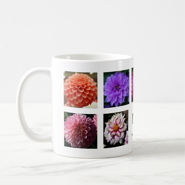 Caneca De Café Dahlia Collage #1 Mug (Esquerda)