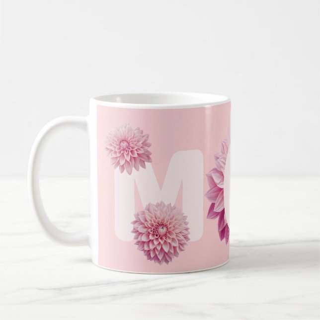 Caneca De Café Dahlia Flores Para Mamãe (Esquerda)
