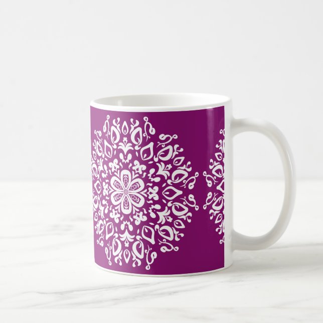 Caneca De Café Dahlia Mandala (Direita)
