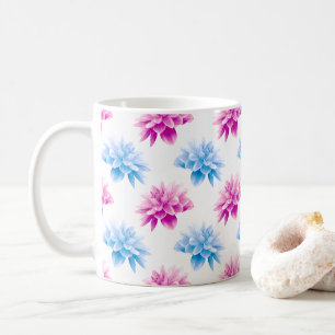Caneca De Café Dahlia Rosa, Blue Dahla, Floral, Flores
