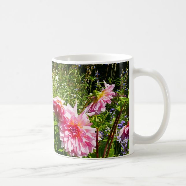 Caneca De Café Dahlias cor-de-rosa (Thrill de Otto) (Direita)