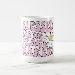 Caneca De Café Daisy and Peace Makers Slogan