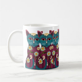 Caneca De Café Daisy Cats
