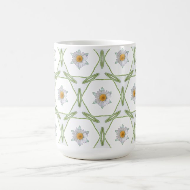 Caneca De Café Daisy Design - Geometric Daisy Design Cup (Centro)