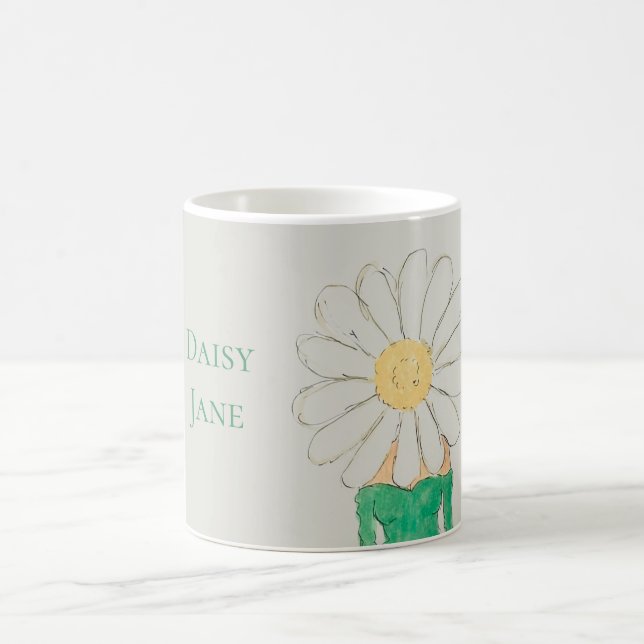 Caneca De Café Daisy Girl Green Dress   (Centro)