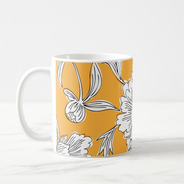 Caneca De Café Daisy Head: Linha Floral de Verão. (Esquerda)