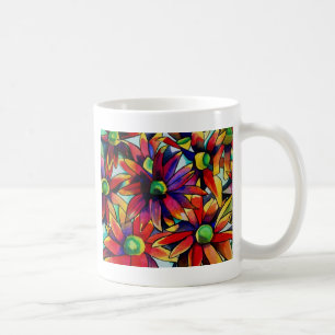 Caneca De Café Daisy Straw, flores silvestres multicoloridas