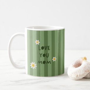 Caneca De Café DAISY VERDE - Dia de as mães Floral Mug
